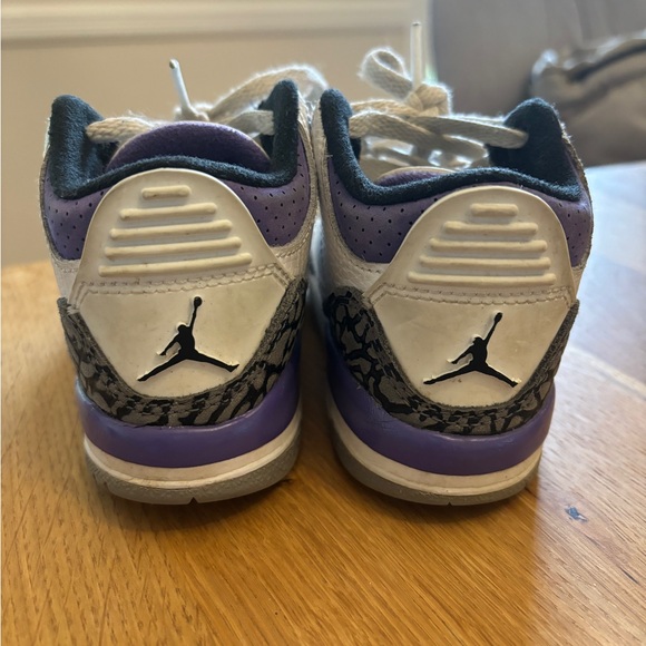 Preschool Air Jordan Retro 3 Dark Iris - Picture 3 of 6